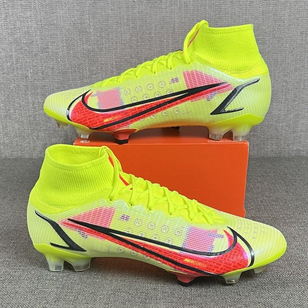 Nike Mercurial Superfly 8 Elite FG Volt Soccer Cleats Mens 12.5 New CV0958-761